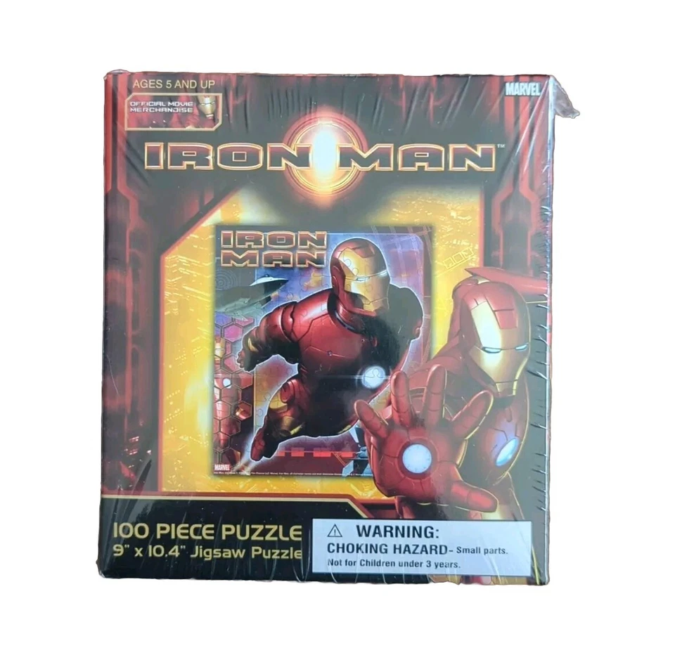 Rompecabezas Marvel Ironman sellado de fábrica 100 piezas Nueva mercancía oficial de la película 2008 Foto 4 de 4