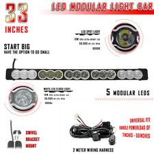 33 150w Cree Flood Spot Led Detachable Light Bar Off-road Relay - 6k White