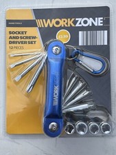 WorkZone Socket & Screw Driver Set - 12 Pieces - mix of Sockets & Screwdrivers  