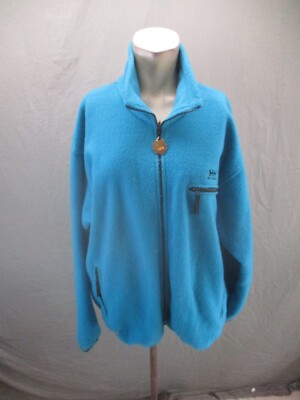 Helly Hansen Size L Mens Blue Full Zip Stand Collar Pocket Athletic Jacket 543