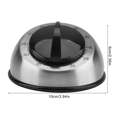 Stainless Steel 60 Minutes Mechanical Wind Up Time Reminder Countdown Timer - Picture 2 of 6