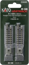 Kato N Scale ~ UniTrack 62mm 2 7/16 Straight Track Bumper Type A (2pcs) ~ 20-046