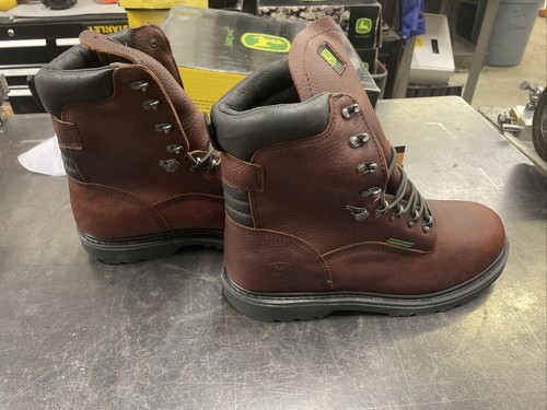 Botas para hombre John Deere JD8283 11,5 M marrón cuero resistente al ácido de granero nuevas con etiquetas - Imagen 7 de 11