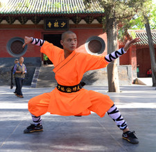 Durable Orange Shaolin Monk Uniform Kung fu Suit Tai chi Martial art Clothes Set