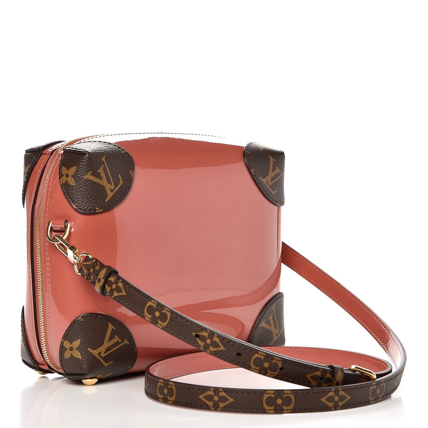 LOUIS VUITTON Patent Miroir Venice in Vieux Rose Cross Body. Very Good Condition