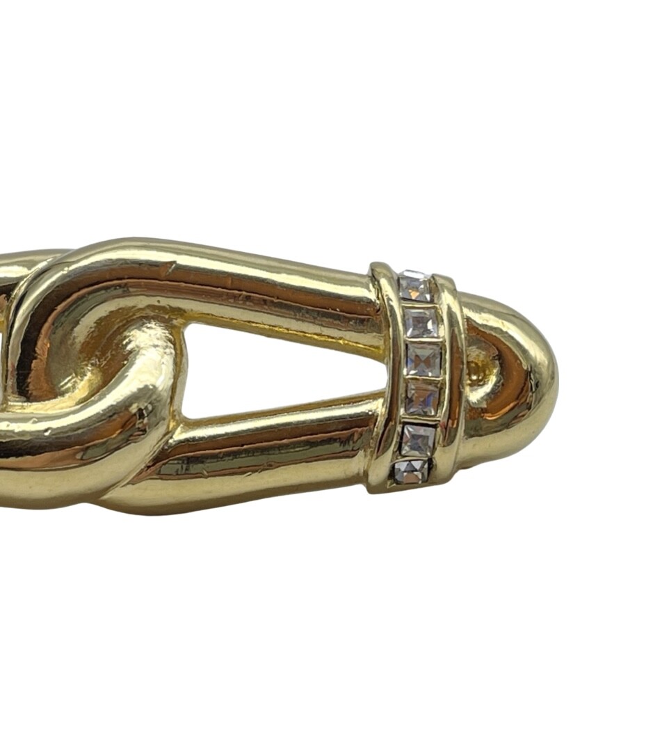 J6H Vintage Christian Dior Sleek Gold Tone Link w J6H Vintage Christian Dior Sleek Gold Tone Link w