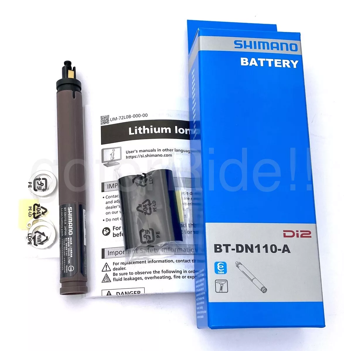 NEW Shimano Di2 Battery, BT-DN110-A-8, Built-In Type, W/Recycle Mark