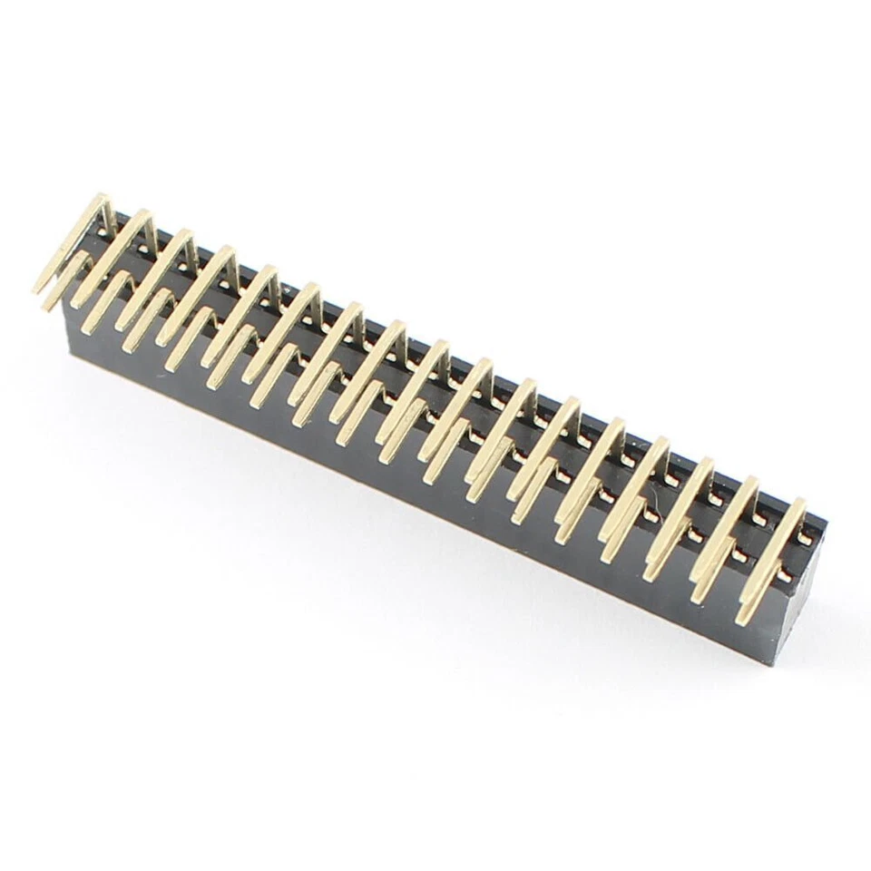 2Pcs 2.54mm Pitch 2x17 34 Pin Female Double Right Angle Header Strip PH 8.5MM Foto 2 de 4
