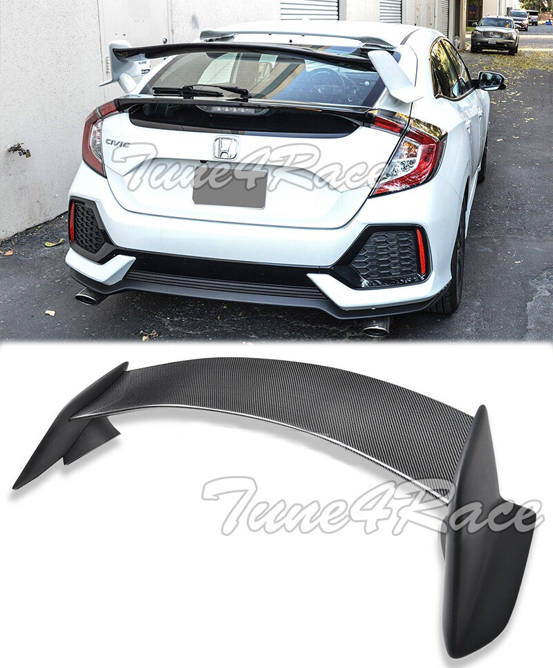 Honda Civic Rear Trunk Spoiler 2016-2021 – Carbon Fiber Look – JMTBNO – Adhesive Mount