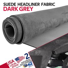 Gray Suede Headliner Fabric Polyester Backing for Car Roof Panel Lining 98"x60"