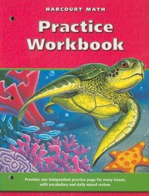 Harcourt Math: Practice Workbook, Grade 4 - Paperback - GOOD