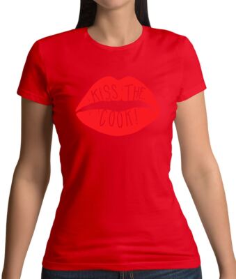 Kiss The Cook - Damen T-Shirt - BBQ Koch Backen Lustig Love Food
