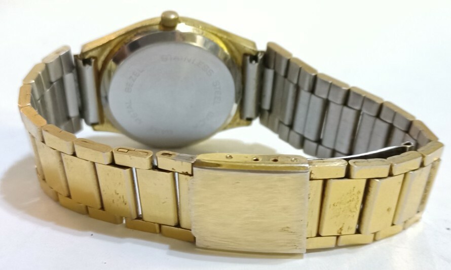 Vintage Men Helbros Watch Y572a Gold Case Bracelet Band 2j Day