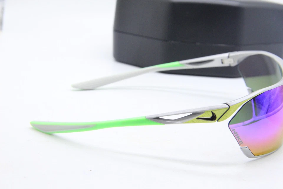 НОВЫЙ NIKE STRATUS M DC3407 011 СЕРЕБРО ЗЕЛЕНЫЙ ПОДЛИННЫЙ СОЛНЦЕЗАЩИТНЫЕ ОЧКИ С ЧЕХЛОМ 76-13 - Изображение 4 из 4