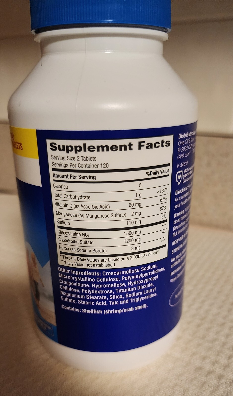 CVS Health Glucosamine Chondroitin Caplets Value Size 240 Tablets eBay