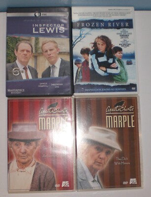 lot of 4 dvds - Inspector Lewis Season 6, Frozen River, Agatha Christie Miss...