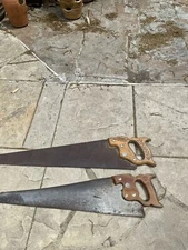 1930s? Disston D8 Saw With  Beauty And Finish Inscription + 28” Disston Saw