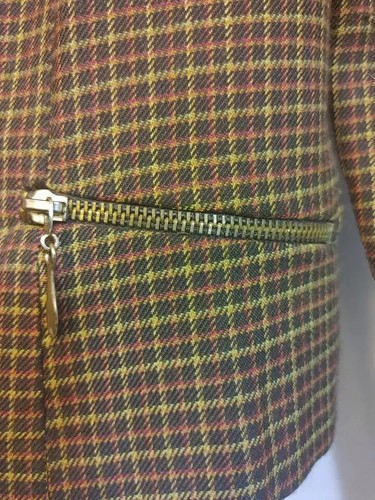 Scarlett Women Plaid Long Sleeve Zip Up Blazer Size 9-10 - Picture 7 of 7