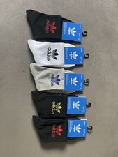 Adidas Womens Crew Socks 5 PACK Leaf Logo