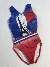 GK ELITE gymnastics PARIS France USA Leotard EIFFEL TOWER 2024 Olympics SZ: CM
