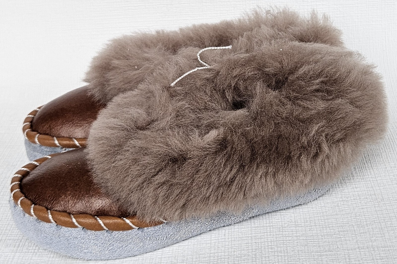 APL PELLICCIA DI AGNELLO PANTOFOLE calde taglia 29 NUOVE pelliccia di agnello pelle fatte a mano