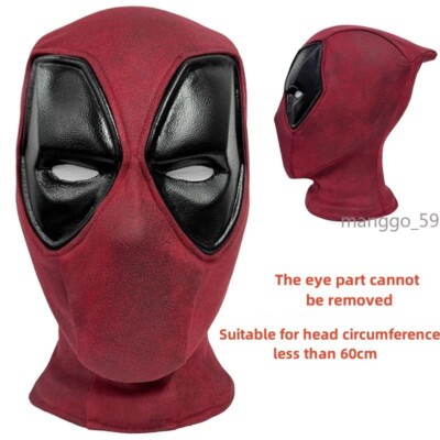 Deadpool 3 Cosplay Prop Mask Wade Wilson Mens Red Mask Halloween Mask US Stock