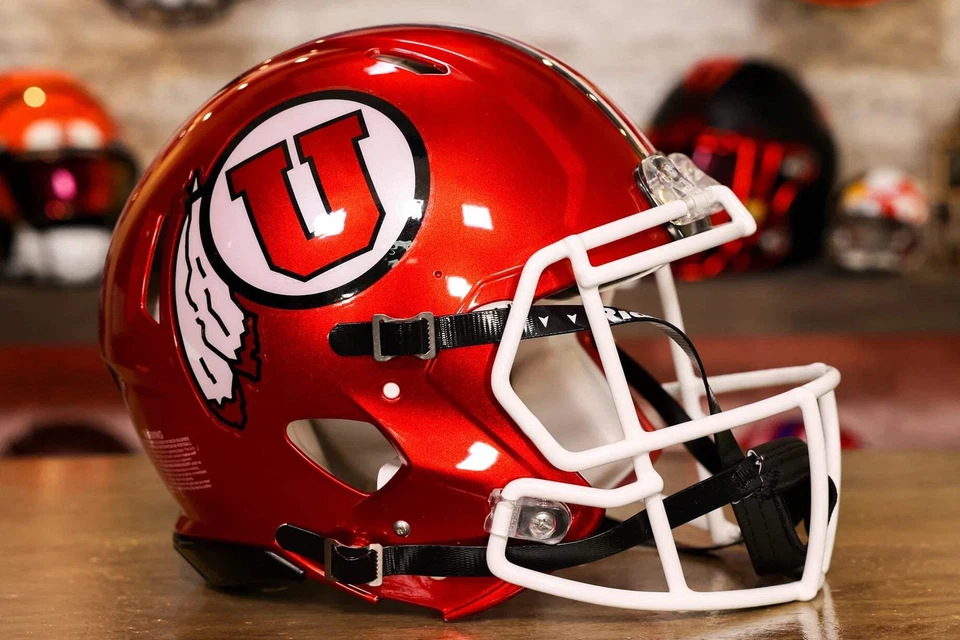 Utah Utes Riddell Speed Authentic Helmet - Radiant Red - Image 1 of 1
