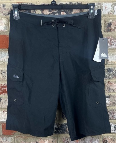 NWT New Quiksilver Manic Boardshorts Swim Shorts Trunks Solid 30 x 22 AQYBS03151 - Picture 4 of 5