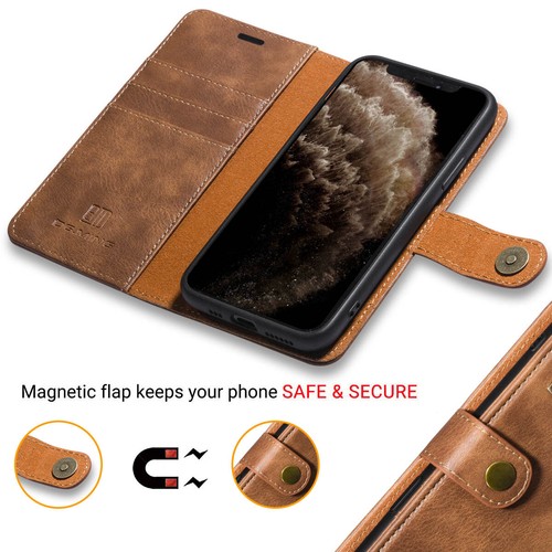 Magnetic Leather Flip Wallet Phone Case Cover for Apple iPhone 11 X 8 7 Plus 6s - Picture 3 of 9