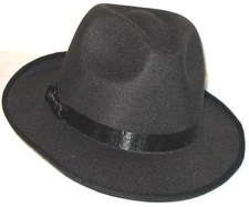 MICHAEL JACKSON BLACK FEDORA HAT - BILLIE JEAN NEW!! Free Shipping