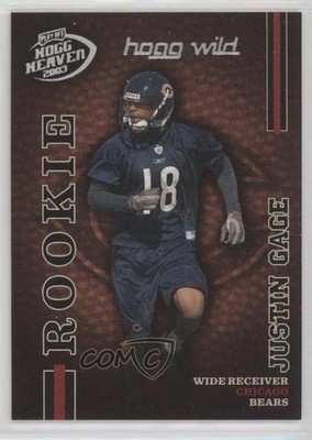 2003 Playoff Hogg Heaven Rookie Hogg Wild 56/100 Justin Gage #165 Rookie RC 0f6