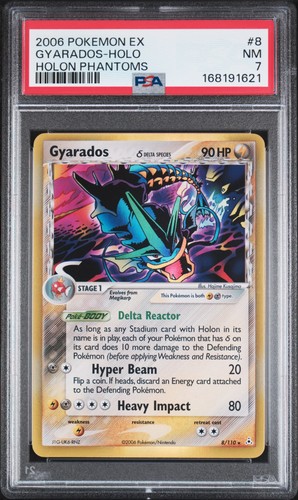 2006 Pokemon EX Holon Phantoms 8 Gyarados Holo Delta Species PSA 7 168191621