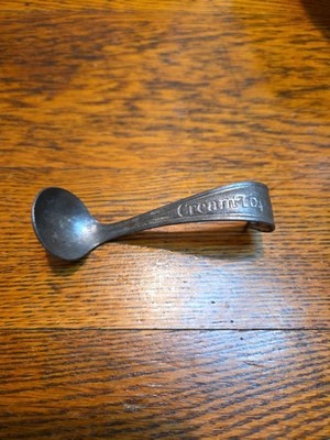 Antique Cream Top Milk Bottle Metal Ladle Spoon Dairy Advertising 1924-1925 Farm