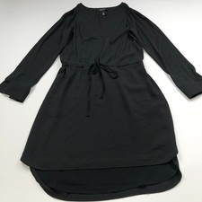 White House Black Market 4 A-Line Elastic Knee Length Dress Black PLS READ