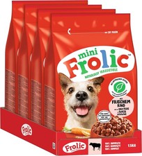 Frolic Mini Hunde Trockenfutter für kleine Hunde mit frischem Rind (4 x 1,5kg)