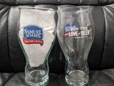 Samuel Adams Boston Lager Pint Glass, Take Pride in Your Beer, Set Of 2 