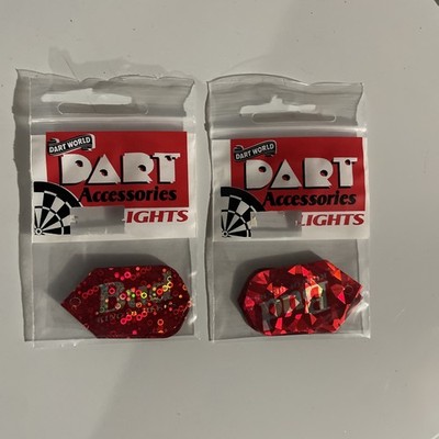 Lot of 2 Budweiser / Bud Slim Dart Flights 2 Packs of 3 New Old Stock TRACKED 