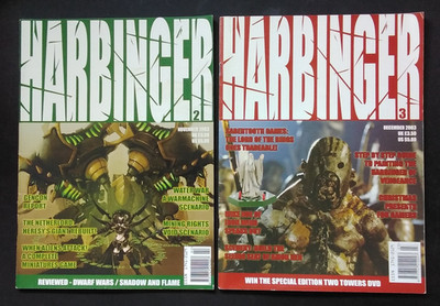 Harbinger Miniature Wargaming Magazines Issues 2, 3.