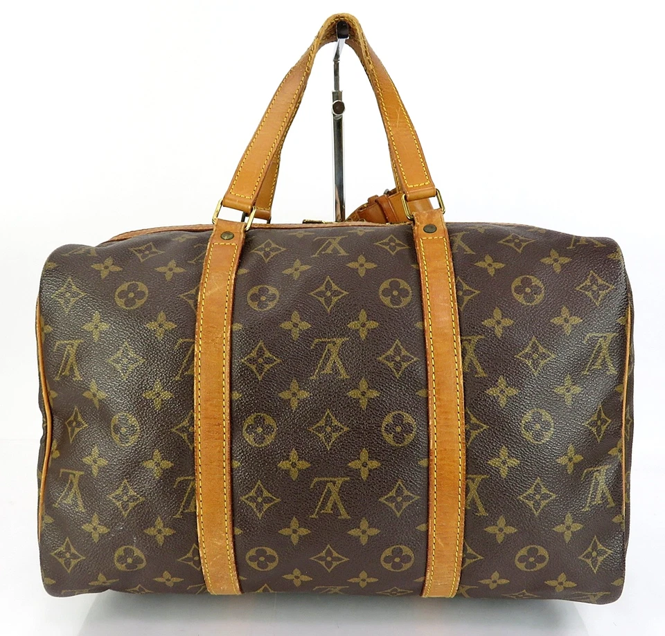 Auténtico bolso de lona Louis Vuitton Sac Souple 35 con monograma #61580 Foto 3 de 4