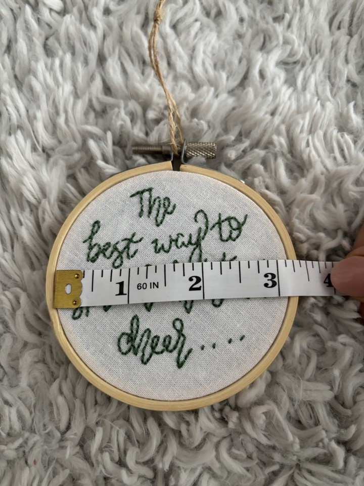 “the Best Way To Spread Christmas Cheer”elf Movie Quote Embroidery Hoop ...