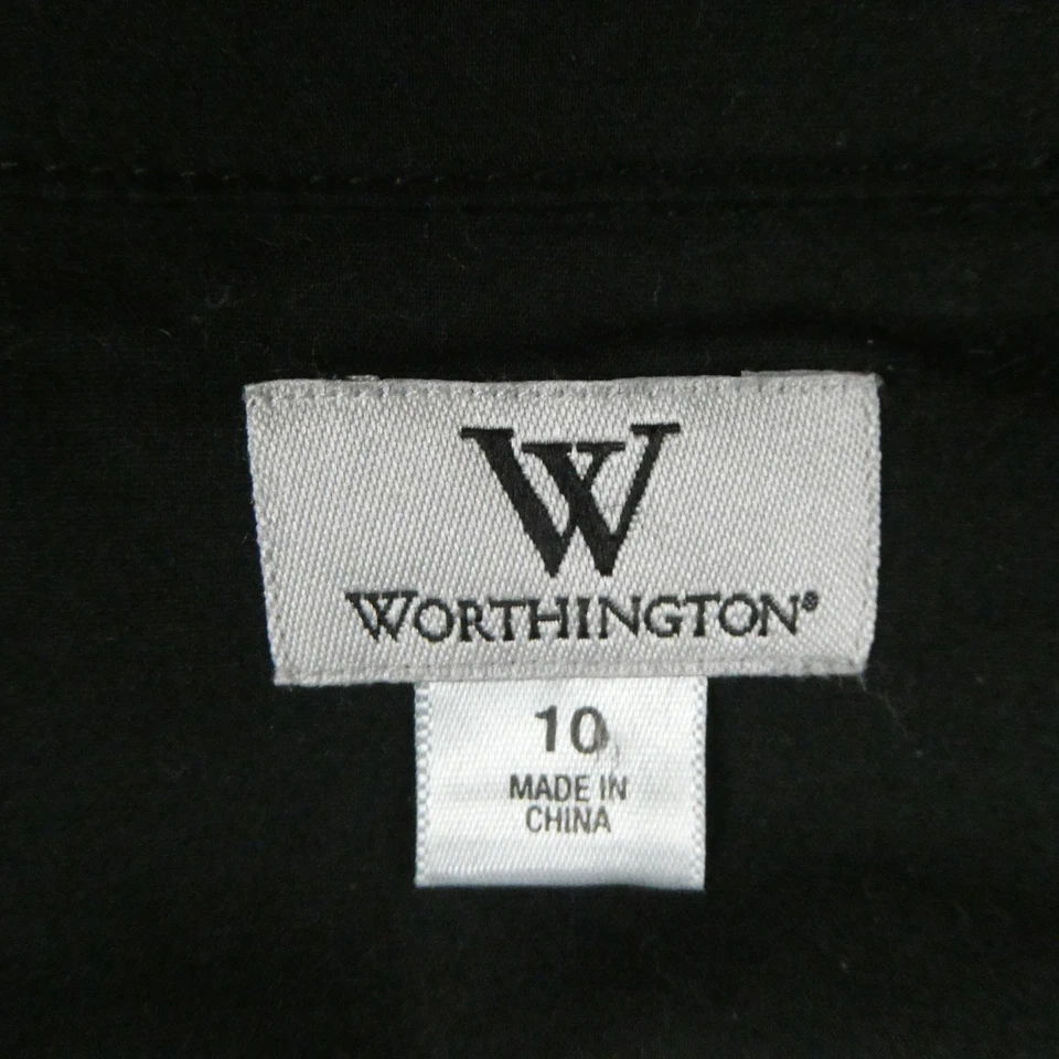 Worthington Dress Womens 10 Black Gray Plaid Sheath Pencil Career Work Office - Image 4 of 4