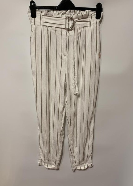 Women Germano Zama Trousers White Viscose 38 / M /