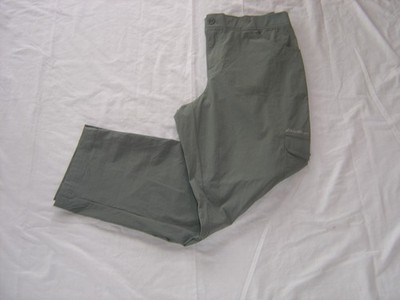 NWOT Eddie Bauer Womens Olive Green Hiking/Travel Pants Large Elastic Waist