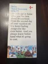 1976 Swissair Swiss Air Airlines Travel Invention Switzerland Travel Brochure