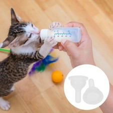 50 Pcs Kitten Bottle Nipples Cat Suckling Pacifier Milk Dog Feeder