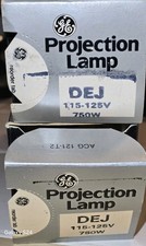 2 GE DEJ projector projection lamp bulb 750 W