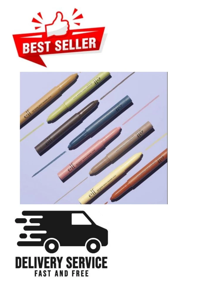 ‎E.L.F. e.l.f. Cosmetics No Budge Matte Eyeshadow Stick, One-Swipe Cream Eyeshadow Stic