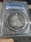 1872 Seated Liberty Dollar VF- Details (rim)