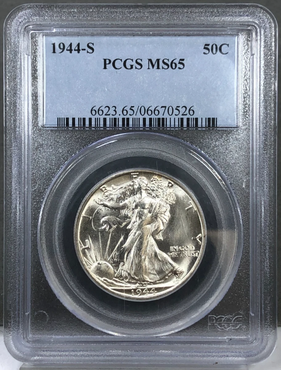 MS 65 Graded 1944 Year Liberty Walking Half Dollars (1916-1947