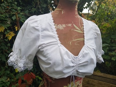 *Distler* Süße Dirndlbluse mit Spitze Gr 40 L Oktoberfest~Trachten~Wasen Neuwe